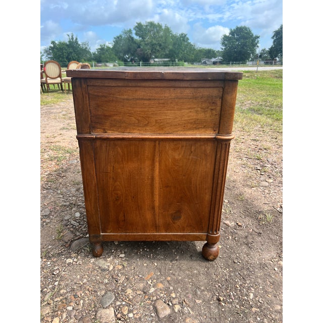 French 19th Century Louis XVI Solid Walnut Commode For Sale - Image 6 of 12