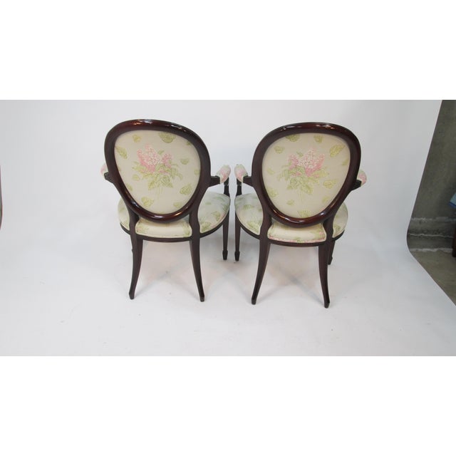 Traditional 1940s Matched Pair of Armchairs Attributed to Joseph Gerte of Boston For Sale - Image 3 of 11