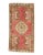 Red & Brown Vintage Mini Rug For Sale - Image 4 of 4