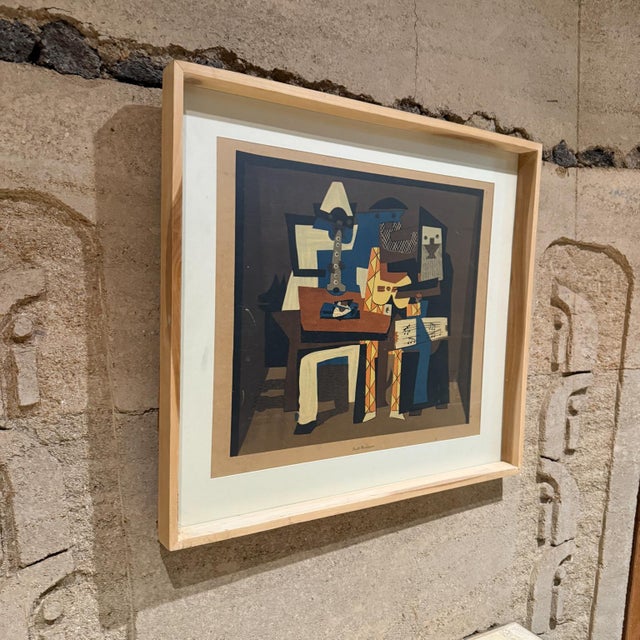 Mid 20th Century Vintage Modern Framed Art Picasso Three Musicians MoMA For Sale - Image 5 of 12