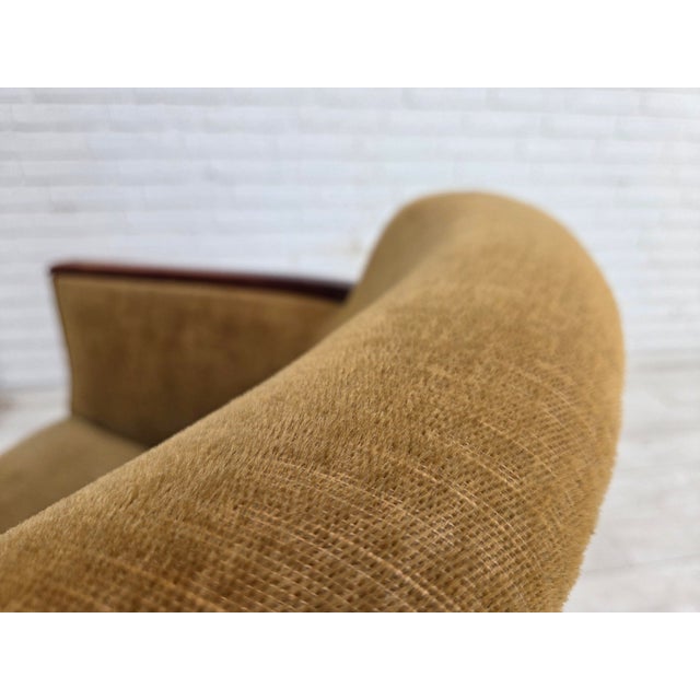Vintage Danish Armchair in Furniture Velour and Ash, 1950s For Sale - Image 18 of 18