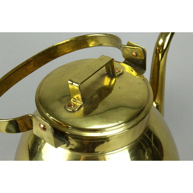 Brass 1800s X-Large Brass Tea Coffee Kettle Community Teapot English For Sale - Image 8 of 13