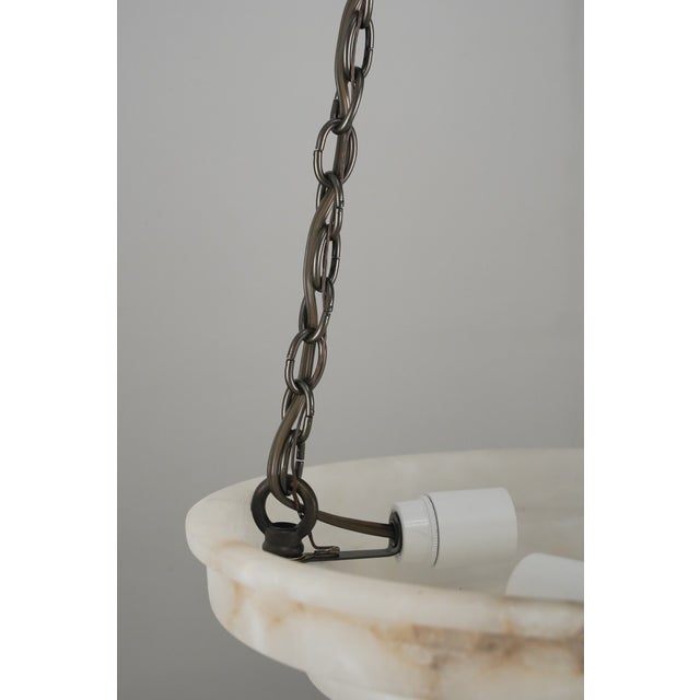 Alabaster Small Step Deco Pendant Light For Sale In New York - Image 6 of 9