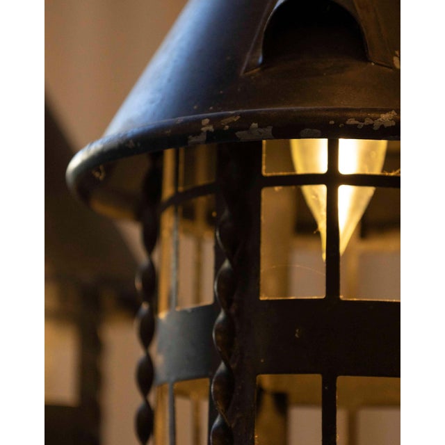 Early 20th-Century French Iron Lanterns - Set of Four For Sale - Image 12 of 12