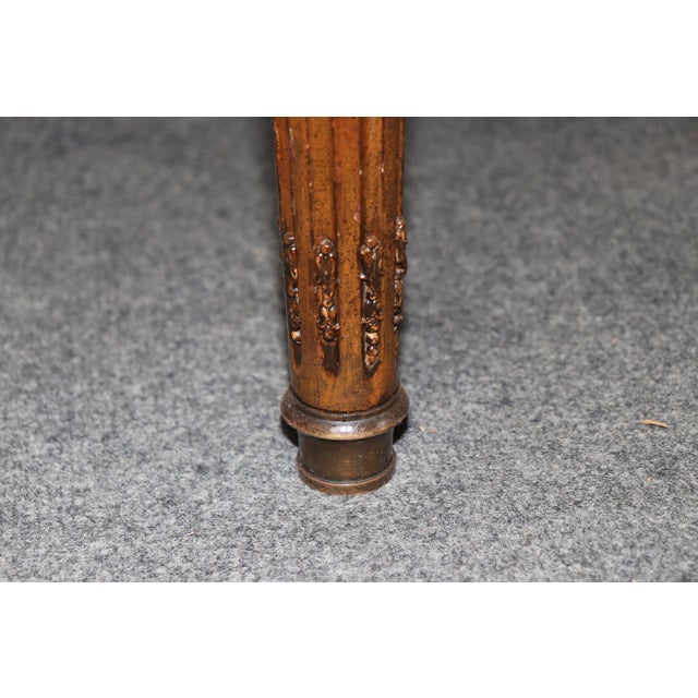 French Louis XVI Style Brass Mounted Dining Table Attributed to Maison Jansen For Sale - Image 11 of 13