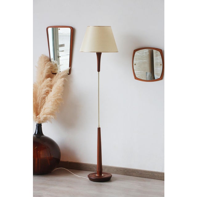 Vintage Teak and Brass Floor Lamp, 1960s For Sale - Image 17 of 17
