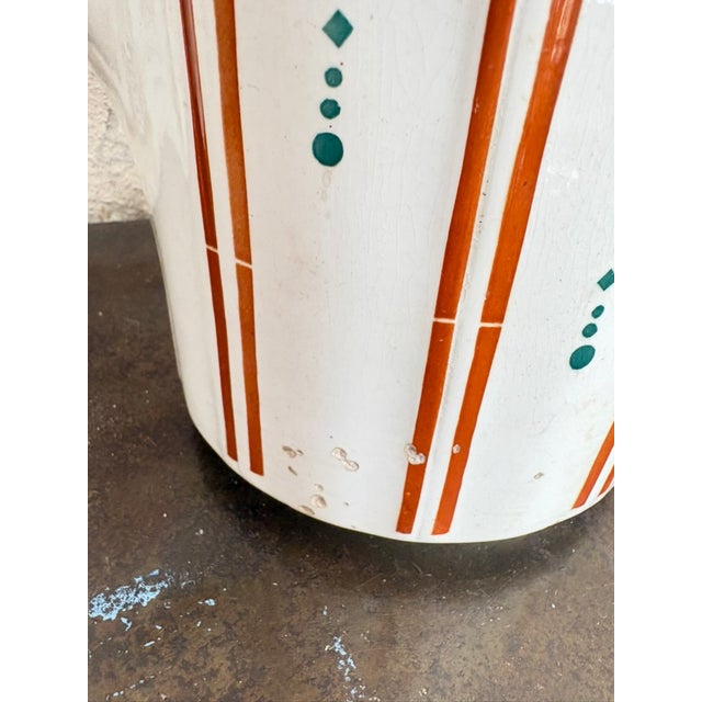 Ceramic Antique French Art Deco Faience Pitcher, Saint-Amand-Les-Eaux, C. 1920s–30s For Sale - Image 7 of 10