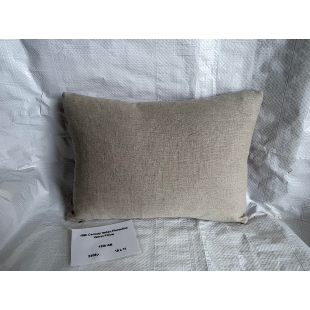 Textile 18th Century Italian Silk Velvet Appliqué Pillow For Sale - Image 7 of 7