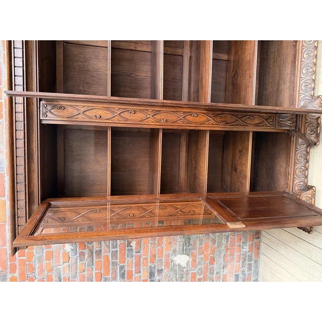 Large Oak Pharmacy Display Case For Sale - Image 14 of 18