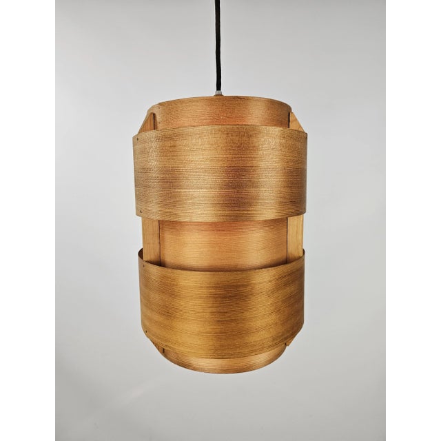 Pendant Lamps in Veneer, Denmark, 1970s, Set of 2 For Sale - Image 4 of 8