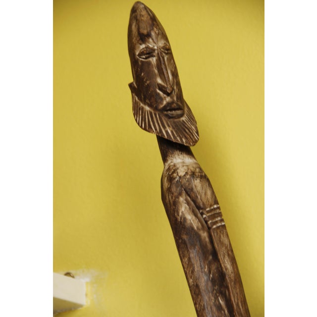 1960s Vintage Luba Hemba Singhiti Central African Carved Sculpture For Sale In Los Angeles - Image 6 of 11