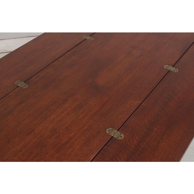 Stickley Mission Oak Flip Top Harvest Console Table For Sale - Image 13 of 18