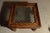 Gothic Antique Spanish Gothic Style Side Table Iron Lattice Textured Glass Top Large For Sale - Image 3 of 9