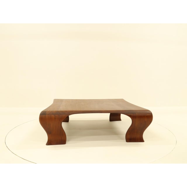 Vintage Coffee Table in Iroko by Marc Van Rampelberg, 1980s For Sale - Image 17 of 18