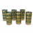 1970s Georges Briard 22k Emerald Tumblers, Set of 6 For Sale