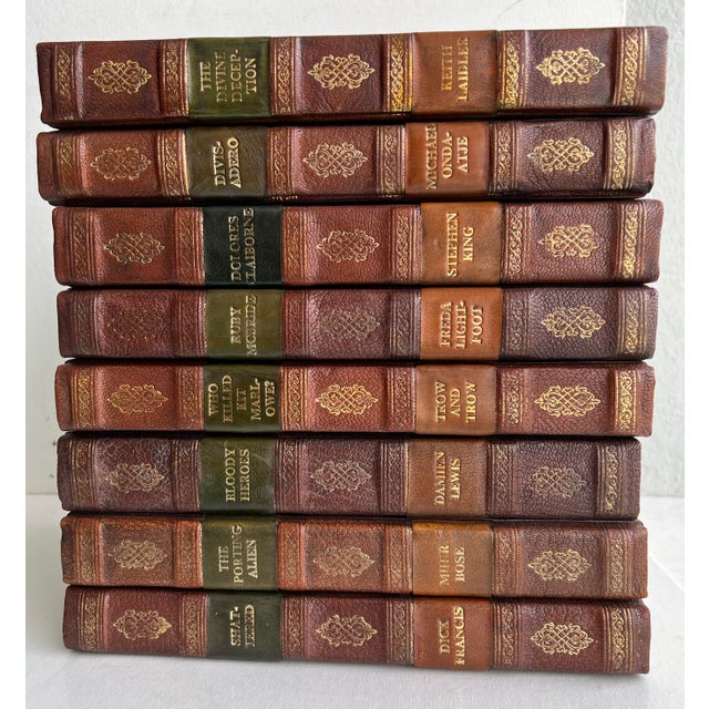 Leather Bound Collector Books Set of 8 Chairish