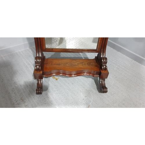 Victorian Mahogany Cheval Mirror For Sale - Image 5 of 10