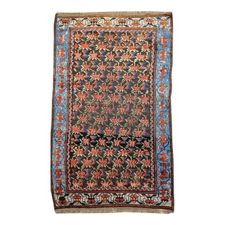 Vintage Karabagh Area Rug, Wool Pile, Handwoven Floral Design, Caucasus, 1900s, 4' x 7' For Sale