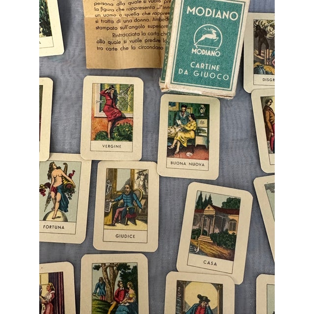 Pop Art Vintage Italian Fortune Telling Tarot Playing Cards For Sale - Image 3 of 17