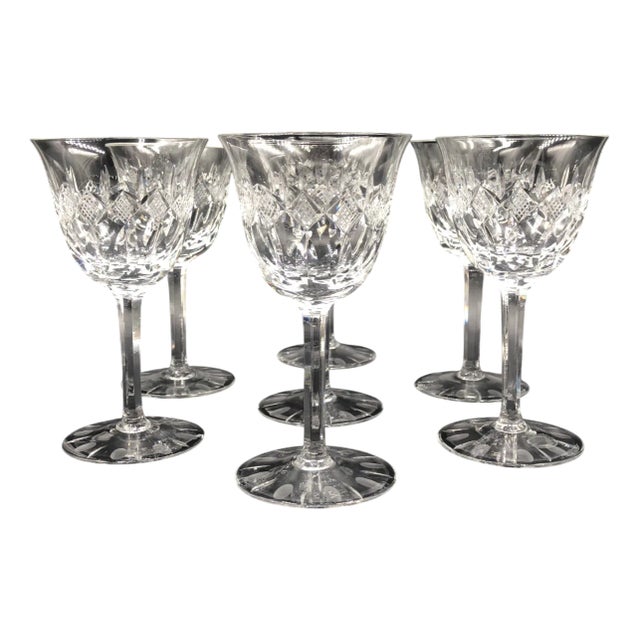 Mid-Century Lady Patricia Port Glasses in Hand-Blown Crystal from Waterford, Set of 7 For Sale