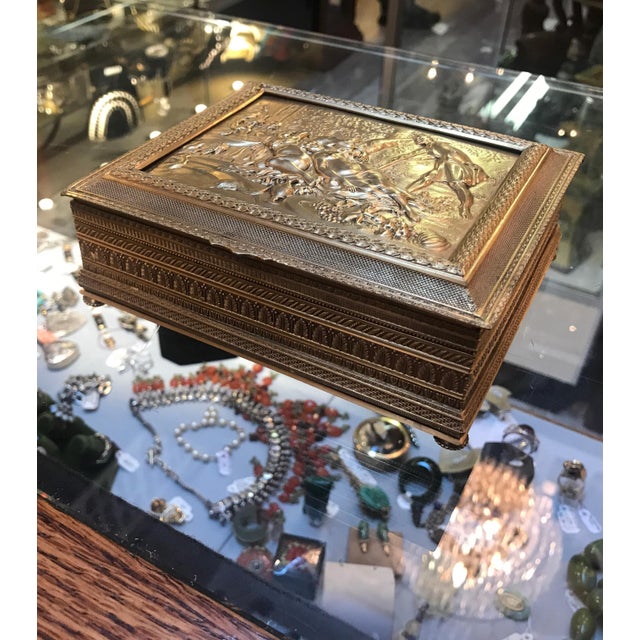 Antique Austrian Gilt Bronze Table Box Circa 1900 For Sale In Philadelphia - Image 6 of 11