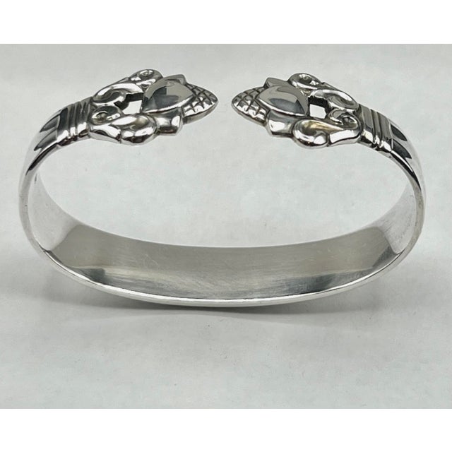 1950s Georg Jensen Sterling Silver Napkin Ring, Danish Scroll & Foliate Design, Set of 10 Available — Sold Individually For Sale - Image 9 of 12