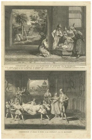 Picart, Birth and Naming Rituals of the Banians, 1734, Print