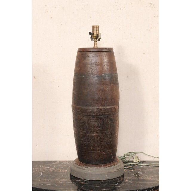 Antique British Colonial Column Table Lamp For Sale - Image 10 of 10