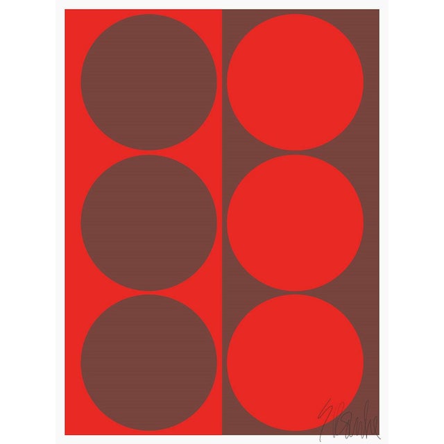 "Dynamic Pair Red" Fine Art Print 28 1/2" X 40" by Liz Roache For Sale