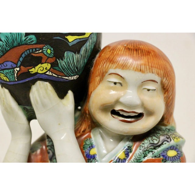 Ceramic Smiling Chinese Lady Ceramic Figure For Sale - Image 7 of 9