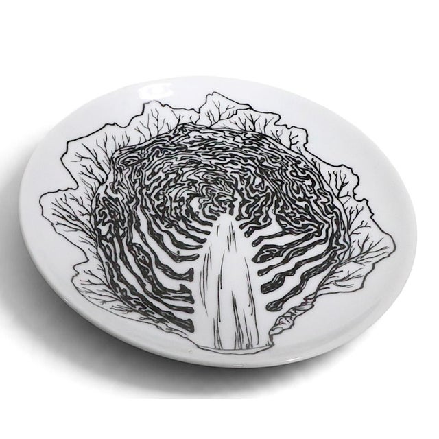 Mid-Century Modern Mid 20th Century Set of Five Graphic Porcelain Heinrich & Co. H&c Selb Bavaria Vegetable Plates For Sale - Image 3 of 12