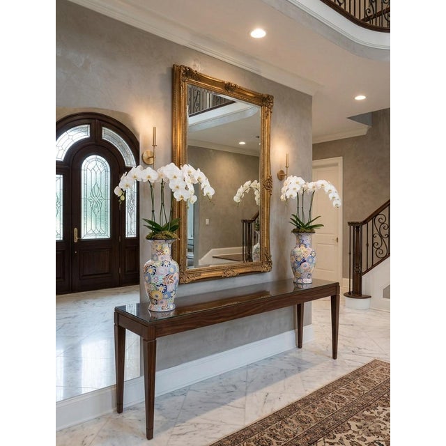 Baby Blue Pair of Hand-Painted Dutch Floral Vases For Sale - Image 8 of 10