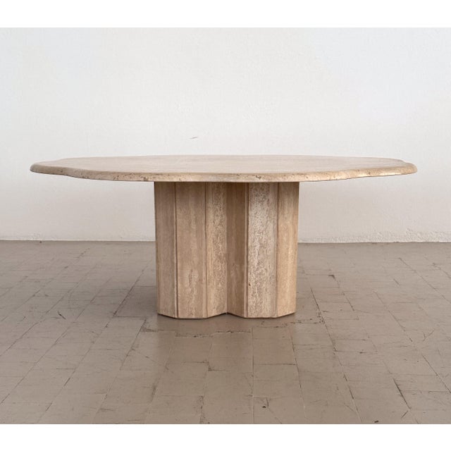 Stone Hand-Crafted Travertine Coffee Table, Italy, 1970s For Sale - Image 7 of 18