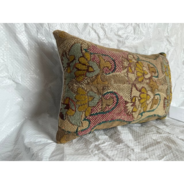 17th Century Italian Florentine Floral Tapestry Pillow For Sale - Image 4 of 7