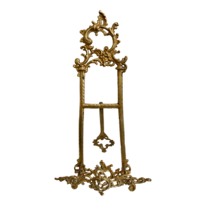 Mid 20th Century Victorian Style Cast Brass 20.5” Table Top Easel