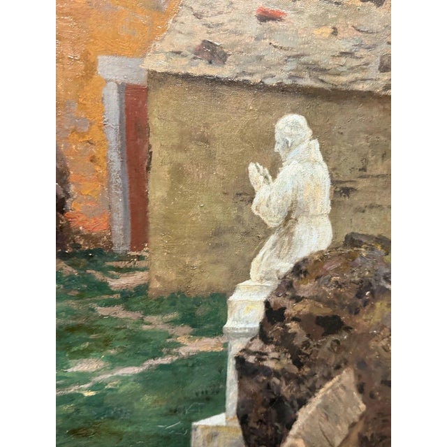 Hans Richard von Volkmann, Campo Santo, 1895, Oil Painting on Canvas For Sale - Image 7 of 13