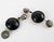 Angela Caputi Angela Caputi Black and Gray Floral Clip Earrings For Sale - Image 4 of 8