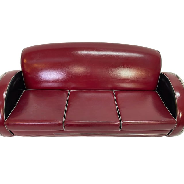 1980s Streamline Moderne Seating Suite Attributed to Donald Deskey For Sale - Image 14 of 18