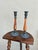 Brown Vintage Scandinavian Wood & Verdigris Patina Candlesticks, a Pair — Rustic Modern For Sale - Image 8 of 9