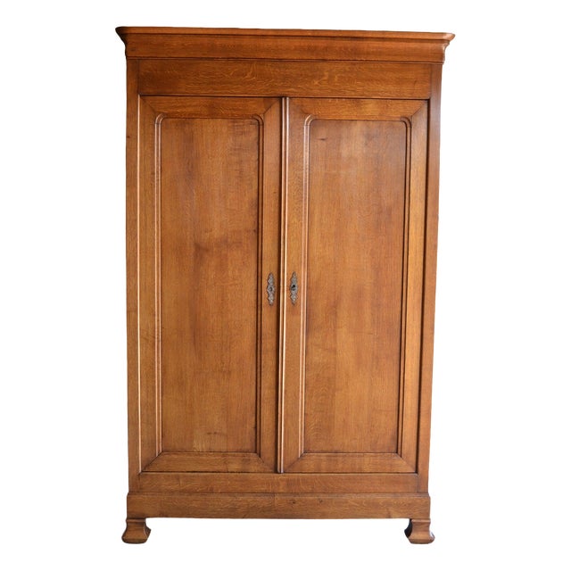 Antique Louis Philippe Oak Cabinet For Sale