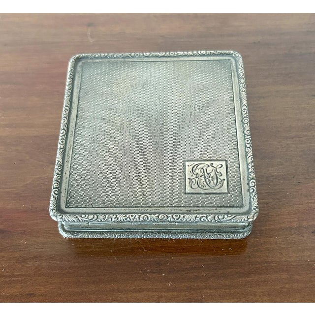 Art Deco Silver Table Clock from William Base & Sons, Birmingham, 1927 For Sale - Image 3 of 18