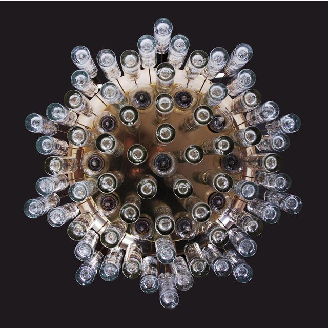 Large Murano Glass and Brass Lava Flush Mount Chandelier from Doria Leuchten, Germany, 1960s For Sale - Image 12 of 15