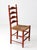 Vintage Red Ladder Back Rush Seat Chair For Sale - Image 12 of 18