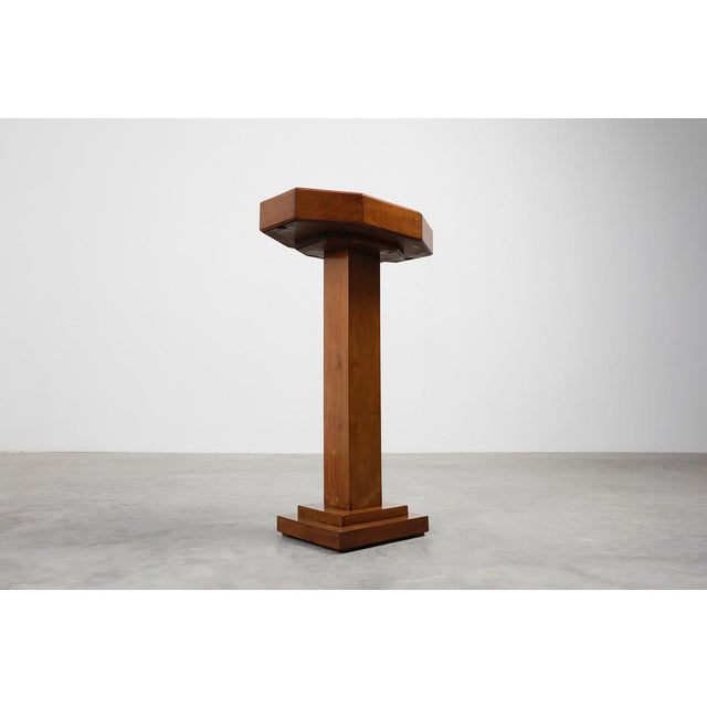 Brown Art Deco Side Table with Drawers & Integrated Ashtray, France, 1925 For Sale - Image 8 of 11