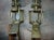 Art deco, coach sconces, brass, lanterns, price for 2 pieces, dimensions: height 57 cm, width 16 cm, depth 18 cm. European...