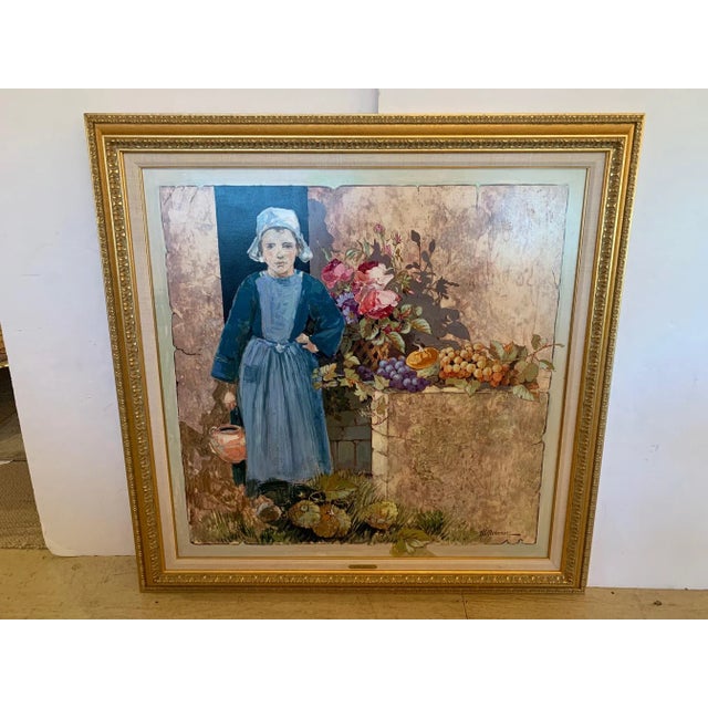 1980s Figurative Painting by Listed Artist Michel Moreau For Sale - Image 12 of 13