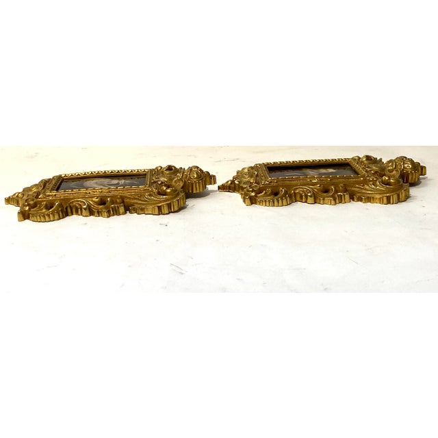 Brass Spanish Nobility Small Portraits 1960s From Seville Casa Rodan Sevilla Decoupage For Sale - Image 8 of 12
