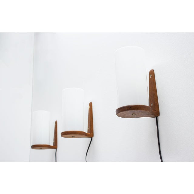 1960s Teak & Acrylic Sconces by Luxus, 1960s, Set of 4 For Sale - Image 5 of 12