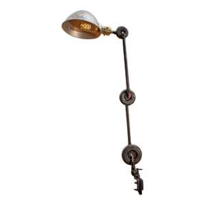 Vintage Industrial Articulating Table Mount Task Lamp