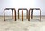 Mid Century Modern Alvar Aalto Style Teak Stacking Stools Side Tables Restored—Set of 3 For Sale - Image 9 of 12